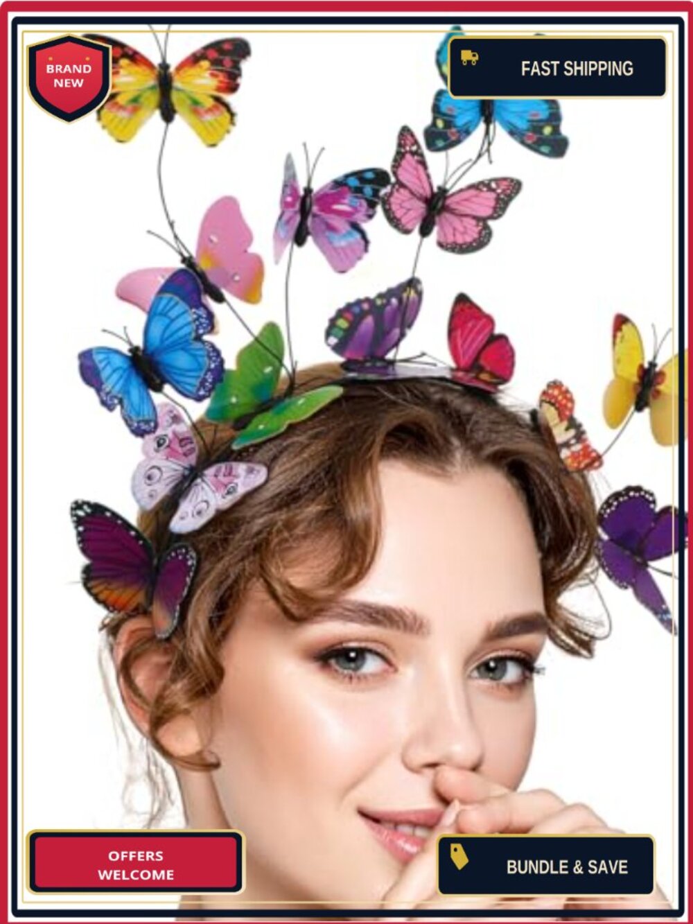 Butterfly Fascinator Headband Adjustable Tea Party Costume Hair Accessory